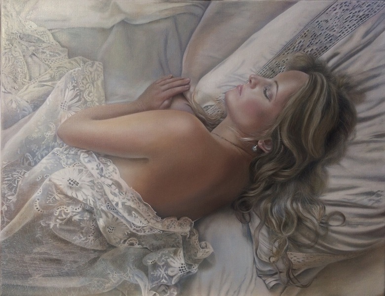 Amy, 2018 – Oil on Canvas, 59 x 77 cm – Ginny Page